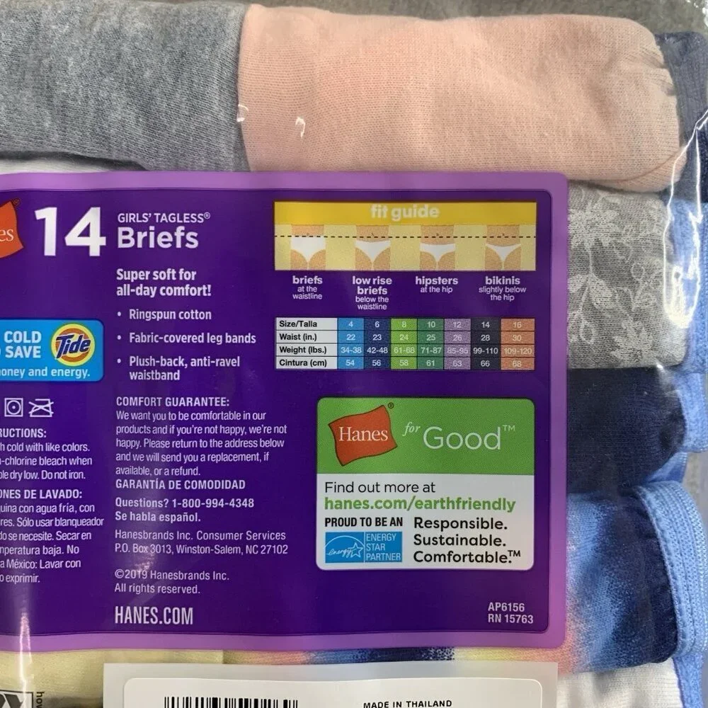 Hanes Briefs Youth Girls Size 6 Tagless Soft Breathable Cotton Lot Of 28 Undies